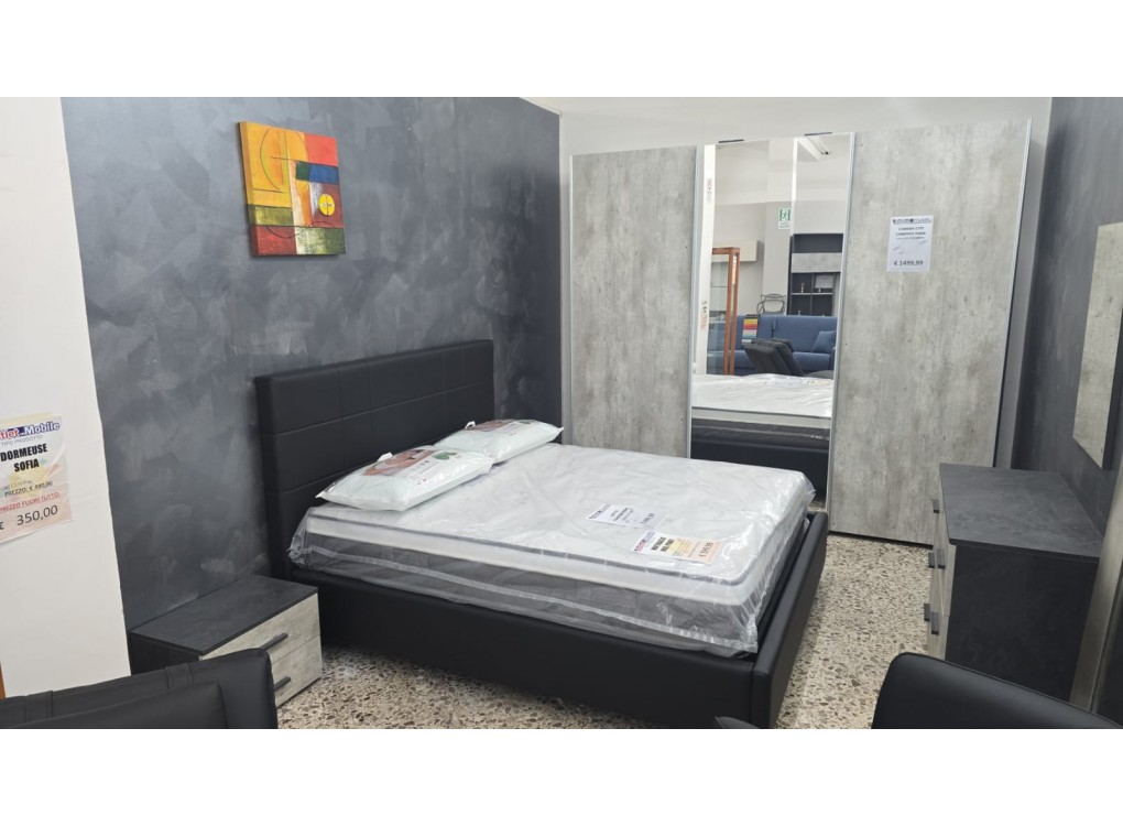 CITY con letto contenitore in ecopelle