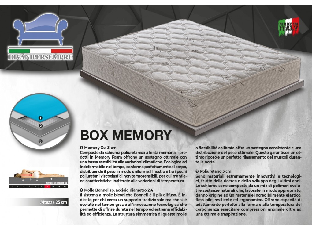 BOX MEMORY Singolo 80x190